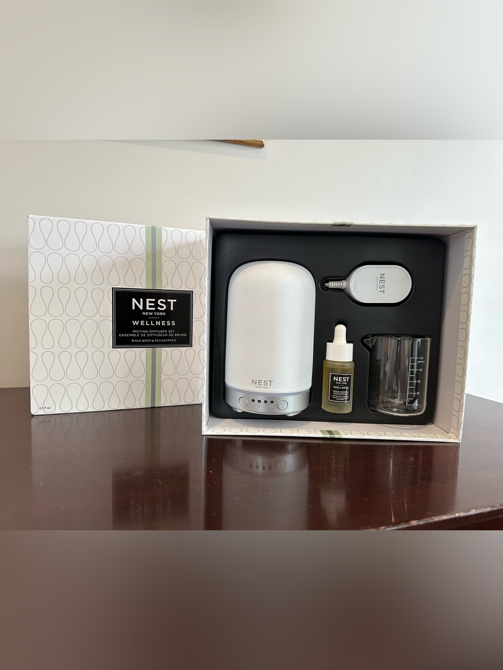 NEST New York Wellness Misting Diffuser Set — Wild Mint & Eucalyptus- NIB